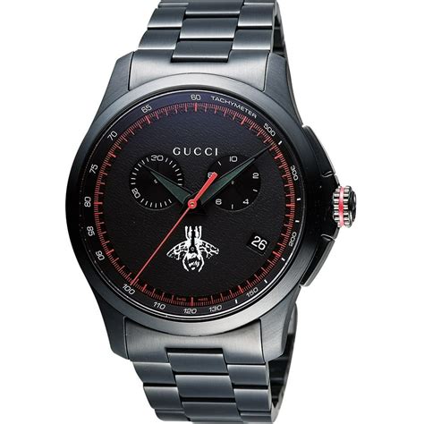 gucci g-timeless mens stainless steel black strap watch|stainless steel gucci ladies watches.